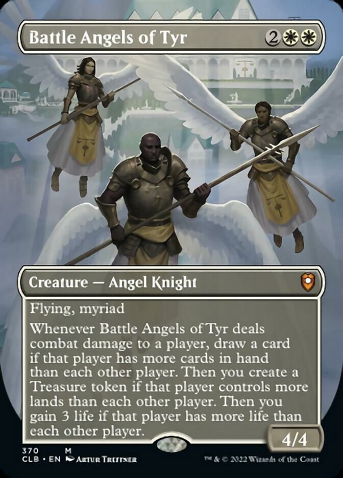 Battle Angels of Tyr (Borderless Alternate Art) [Commander Legends: Battle for Baldur's Gate] | Good Games Modbury