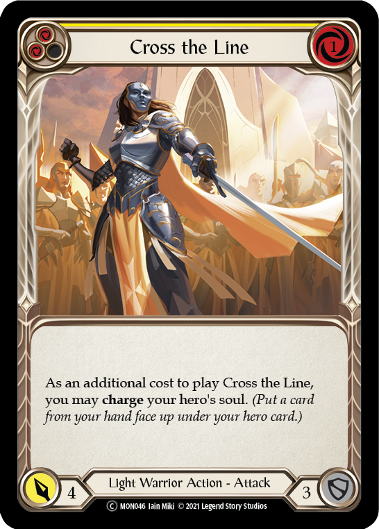 Cross the Line (Yellow) [U-MON046] (Monarch Unlimited)  Unlimited Normal | Good Games Modbury