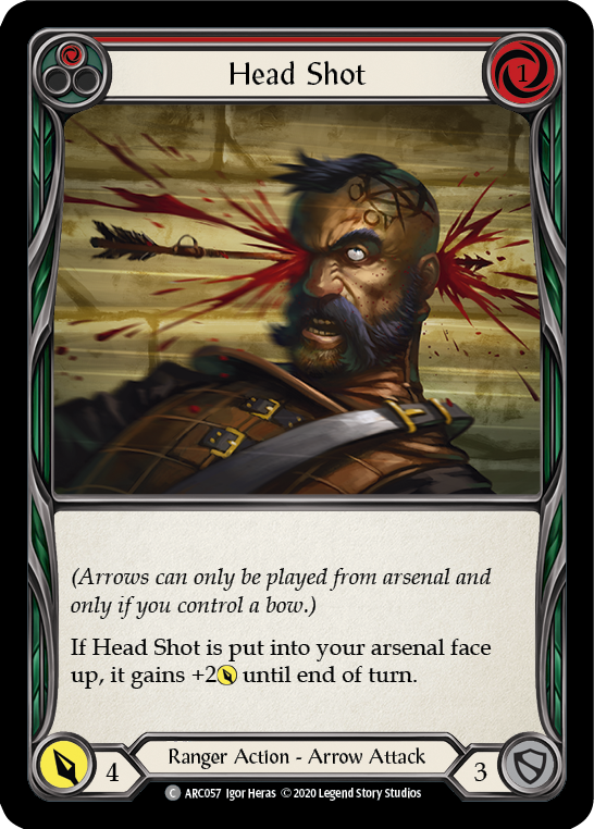 Head Shot (Red) [U-ARC057] (Arcane Rising Unlimited)  Unlimited Rainbow Foil | Good Games Modbury