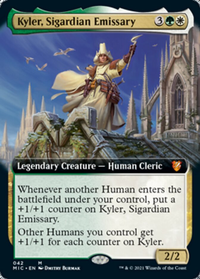 Kyler, Sigardian Emissary (Extended Art) [Innistrad: Midnight Hunt Commander] | Good Games Modbury