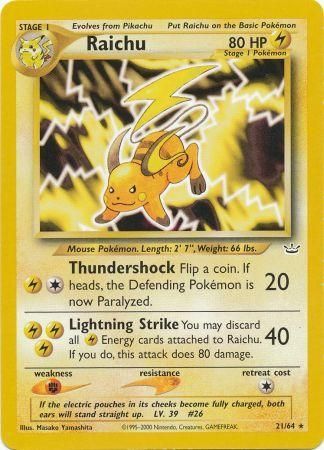 Raichu (21/64) [Neo Revelation Unlimited] | Good Games Modbury