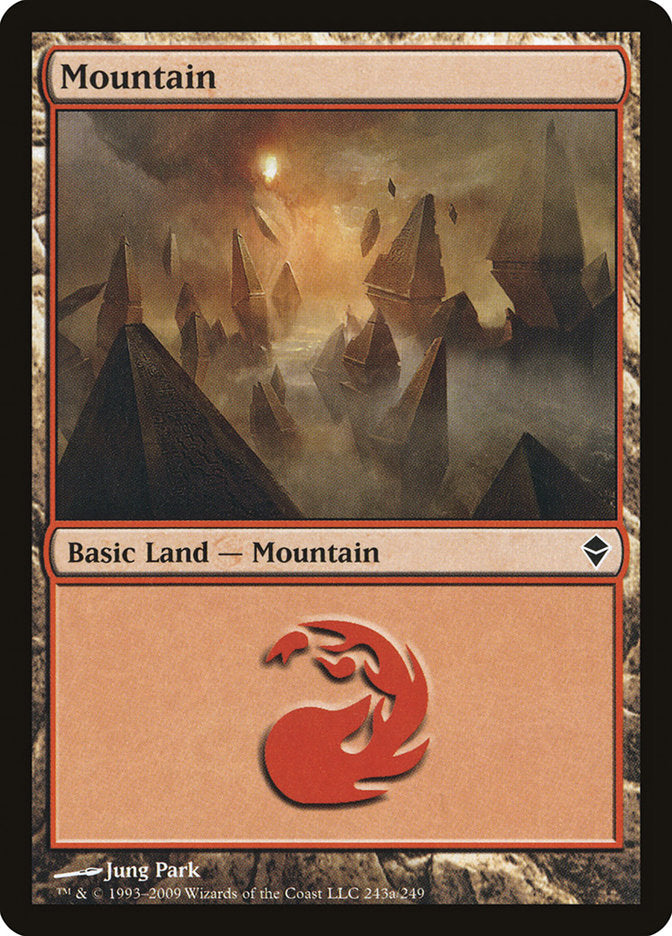 Mountain (243a) [Zendikar] | Good Games Modbury