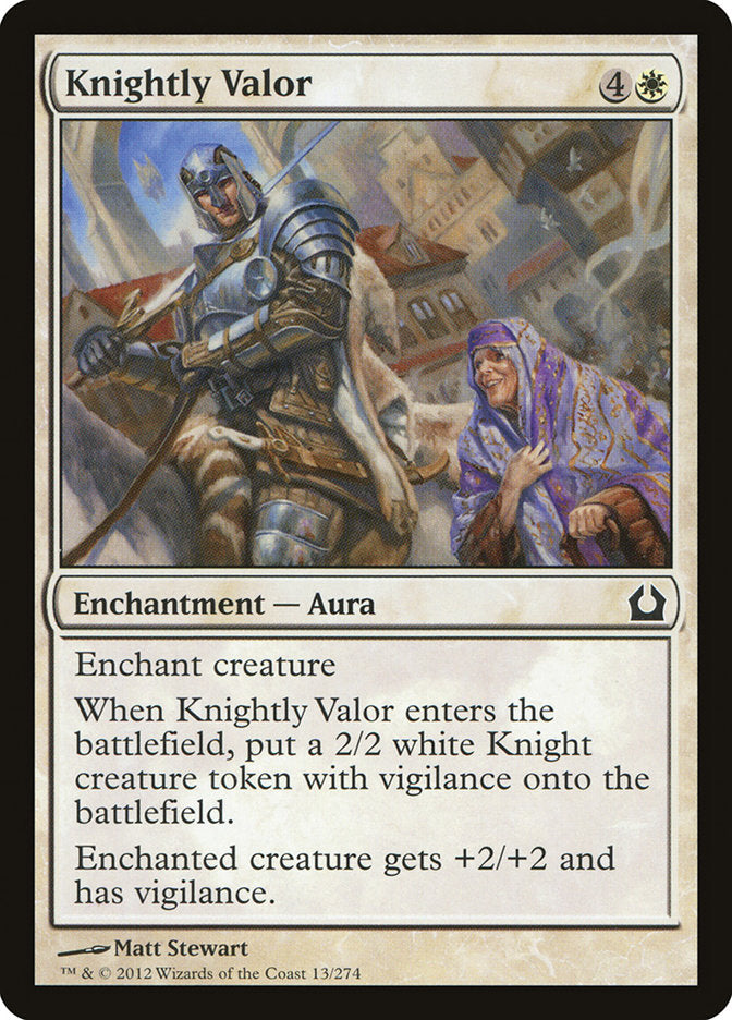 Knightly Valor [Return to Ravnica] | Good Games Modbury