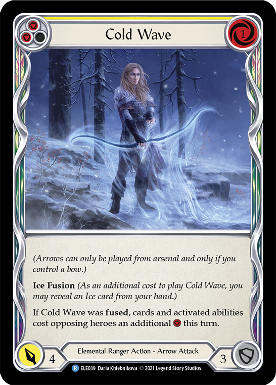 Cold Wave (Yellow) [ELE039] (Tales of Aria)  1st Edition Rainbow Foil | Good Games Modbury