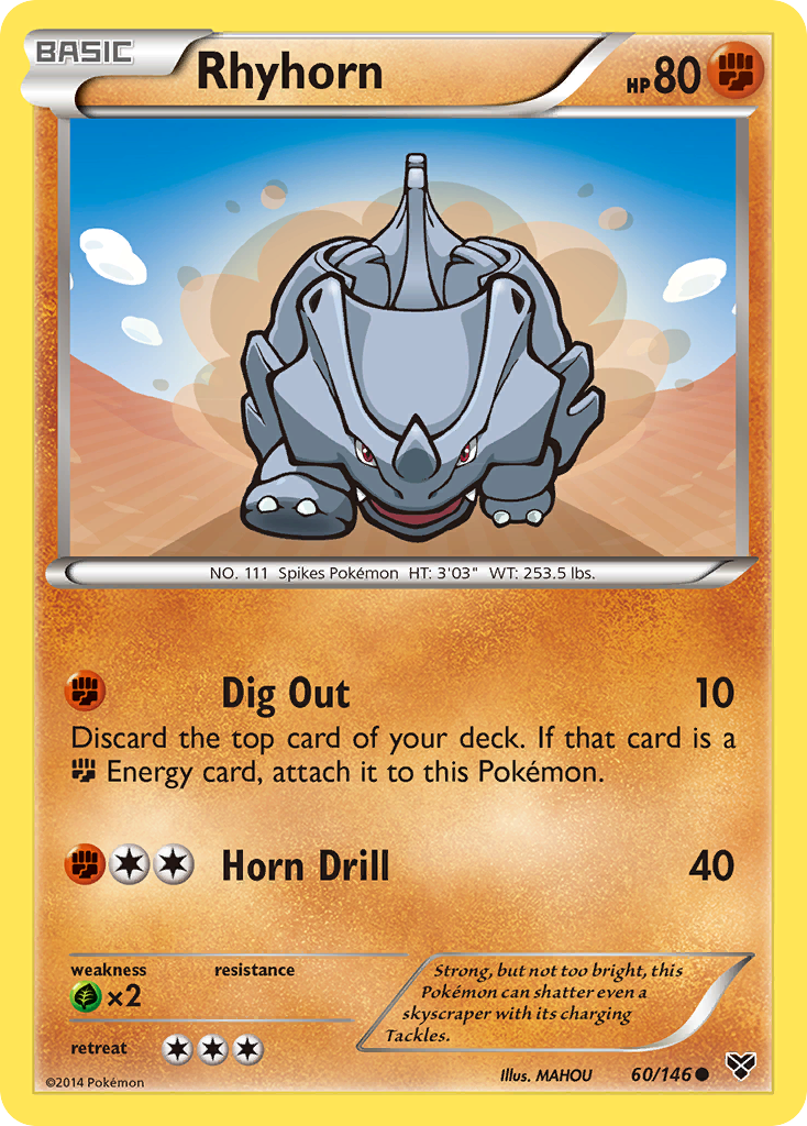 Rhyhorn (60/146) [XY: Base Set] | Good Games Modbury