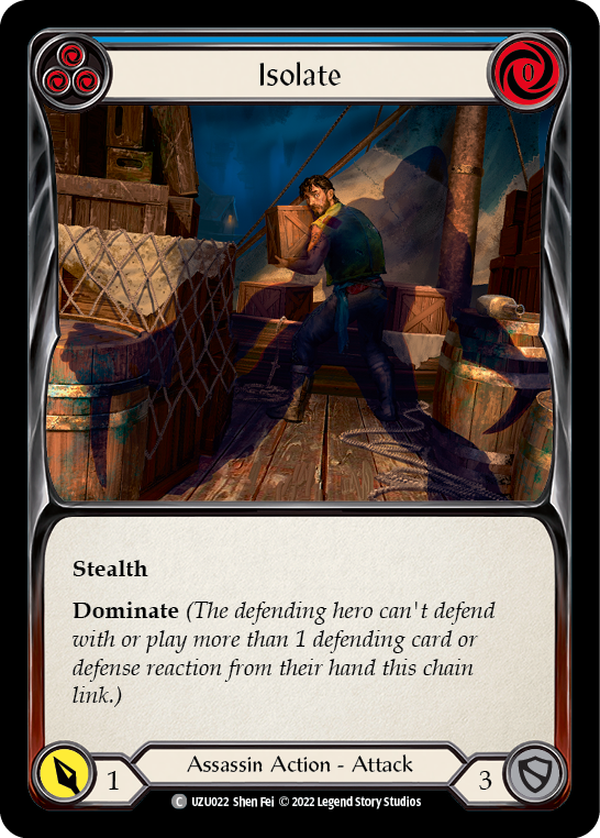 Isolate (Blue) [UZU022] (Outsiders Uzuri Blitz Deck) | Good Games Modbury