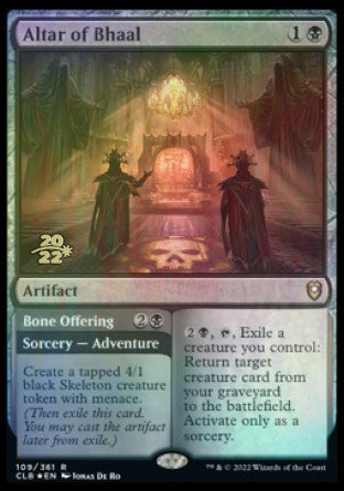 Altar of Bhaal // Bone Offering [Commander Legends: Battle for Baldur's Gate Prerelease Promos] | Good Games Modbury