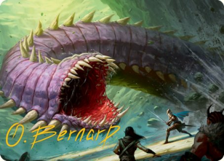 Purple Worm Art Card (Gold-Stamped Signature) [Dungeons & Dragons: Adventures in the Forgotten Realms Art Series] | Good Games Modbury