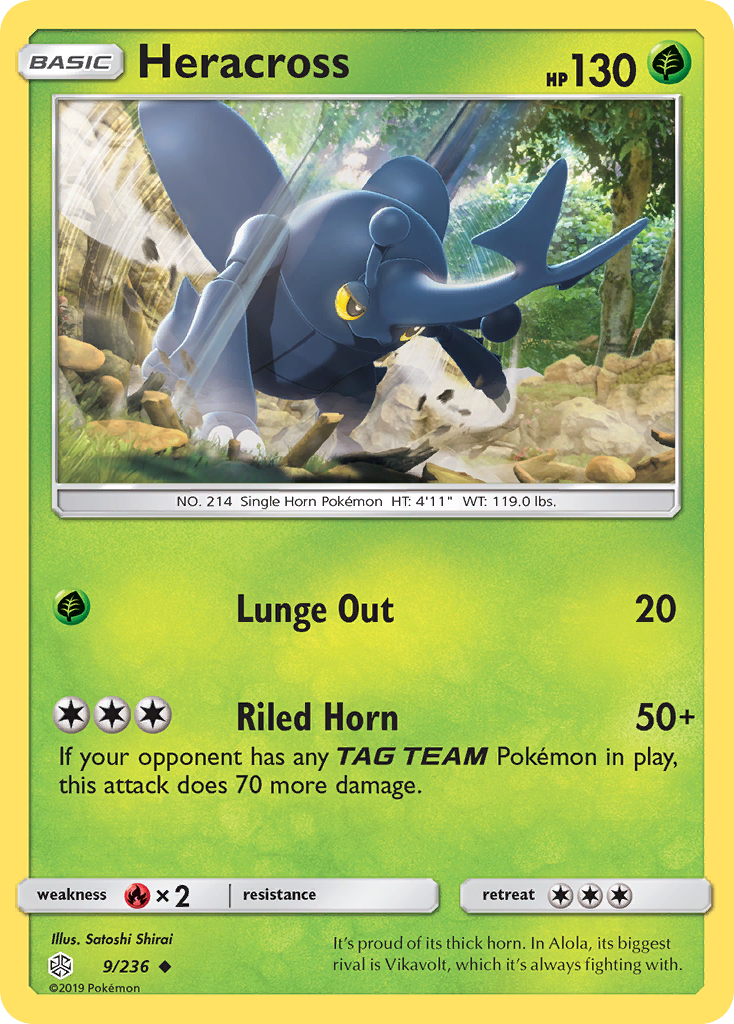 Heracross (9/236) [Sun & Moon: Cosmic Eclipse] | Good Games Modbury