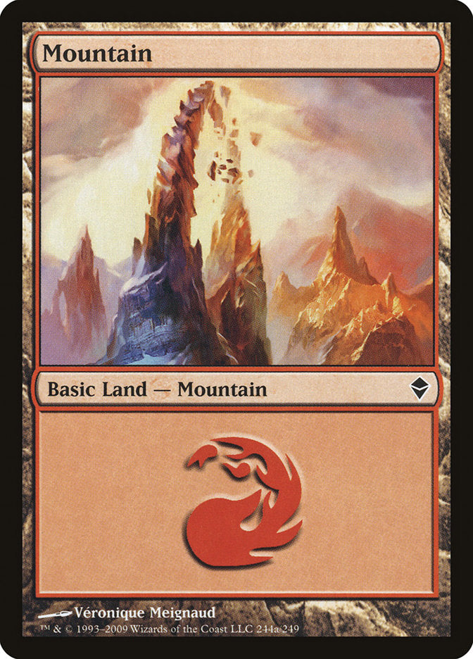 Mountain (244a) [Zendikar] | Good Games Modbury