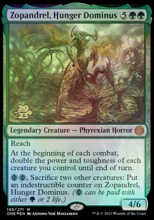 Zopandrel, Hunger Dominus [Phyrexia: All Will Be One Prerelease Promos] | Good Games Modbury