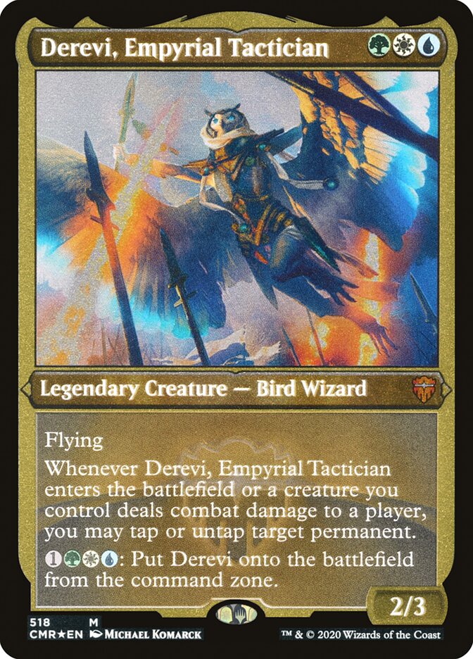 Derevi, Empyrial Tactician (Etched) [Commander Legends] | Good Games Modbury