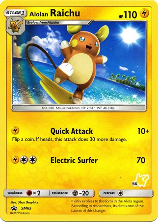 Alolan Raichu (SM65) (Pikachu Stamp #56) [Battle Academy 2020] | Good Games Modbury