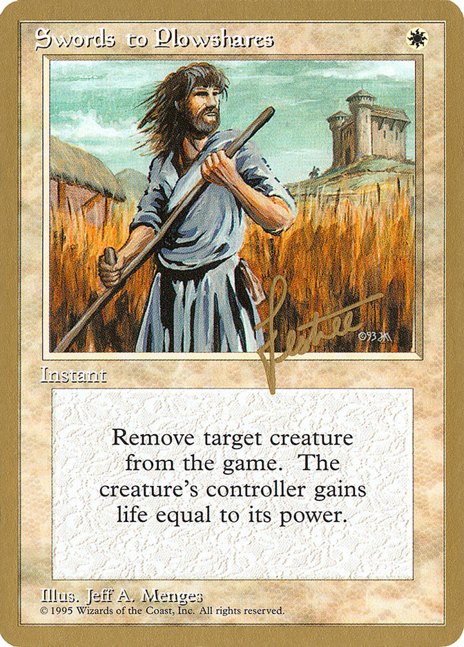 Swords to Plowshares (Bertrand Lestree) [Pro Tour Collector Set] | Good Games Modbury