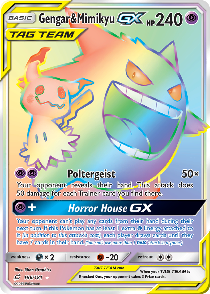 Gengar & Mimikyu GX (186/181) [Sun & Moon: Team Up] | Good Games Modbury