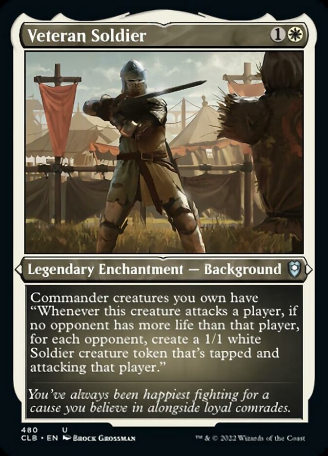 Veteran Soldier (Foil Etched) [Commander Legends: Battle for Baldur's Gate] | Good Games Modbury