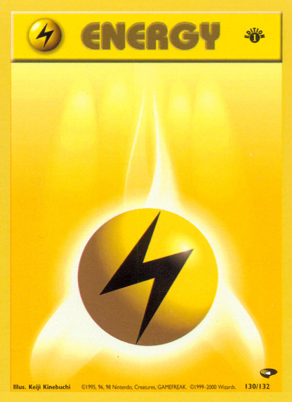 Lightning Energy (130/132) [Gym Challenge 1st Edition] | Good Games Modbury