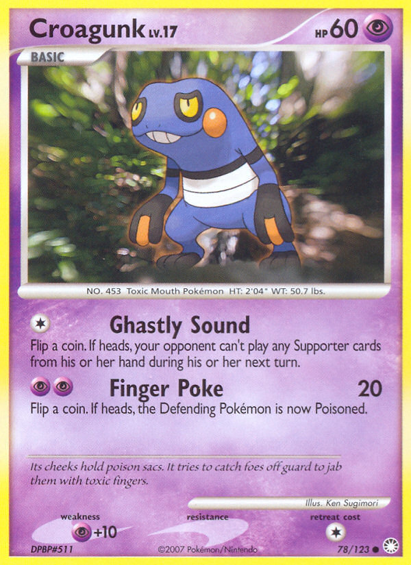 Croagunk (78/123) [Diamond & Pearl: Mysterious Treasures] | Good Games Modbury