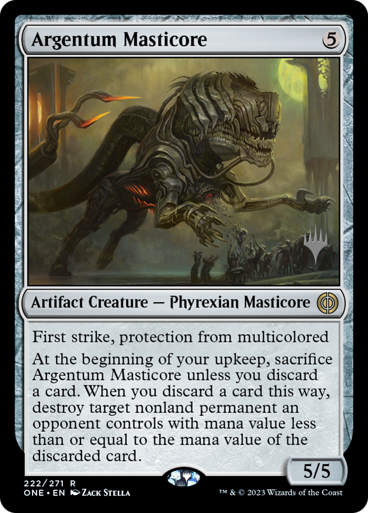 Argentum Masticore (Promo Pack) [Phyrexia: All Will Be One Promos] | Good Games Modbury