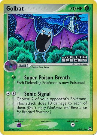 Golbat (43/113) (Stamped) [EX: Delta Species] | Good Games Modbury