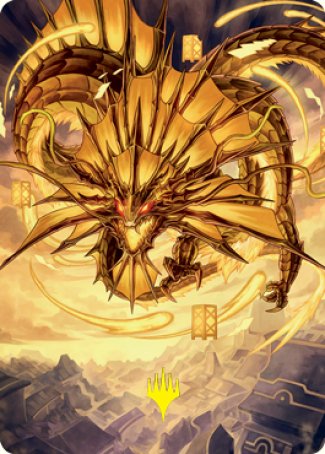 Ao, the Dawn Sky 2 Art Card (Gold-Stamped Signature) [Kamigawa: Neon Dynasty Art Series] | Good Games Modbury