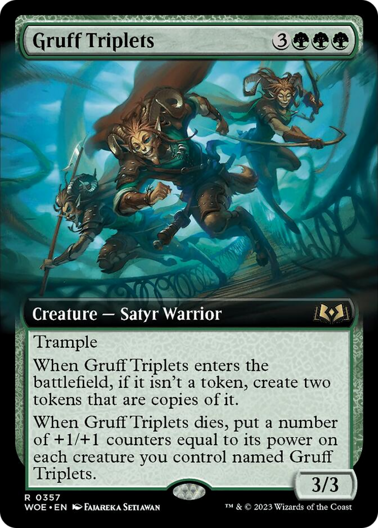 Gruff Triplets (Extended Art) [Wilds of Eldraine] | Good Games Modbury