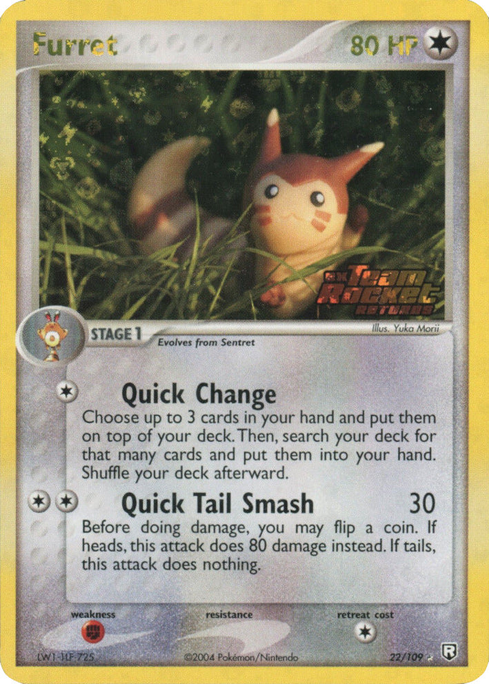 Furret (22/109) (Stamped) [EX: Team Rocket Returns] | Good Games Modbury
