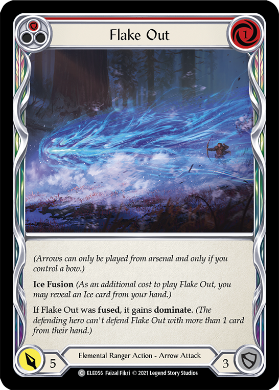 Flake Out (Red) [ELE056] (Tales of Aria)  1st Edition Rainbow Foil | Good Games Modbury