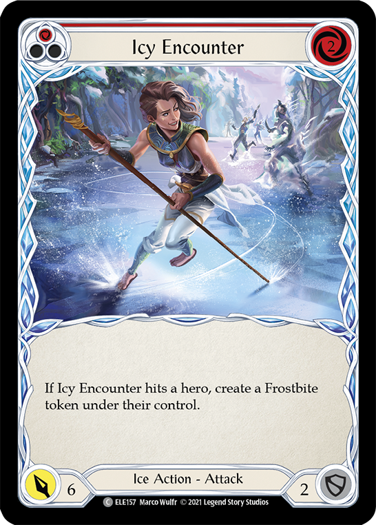 Icy Encounter (Red) [ELE157] (Tales of Aria)  1st Edition Rainbow Foil | Good Games Modbury