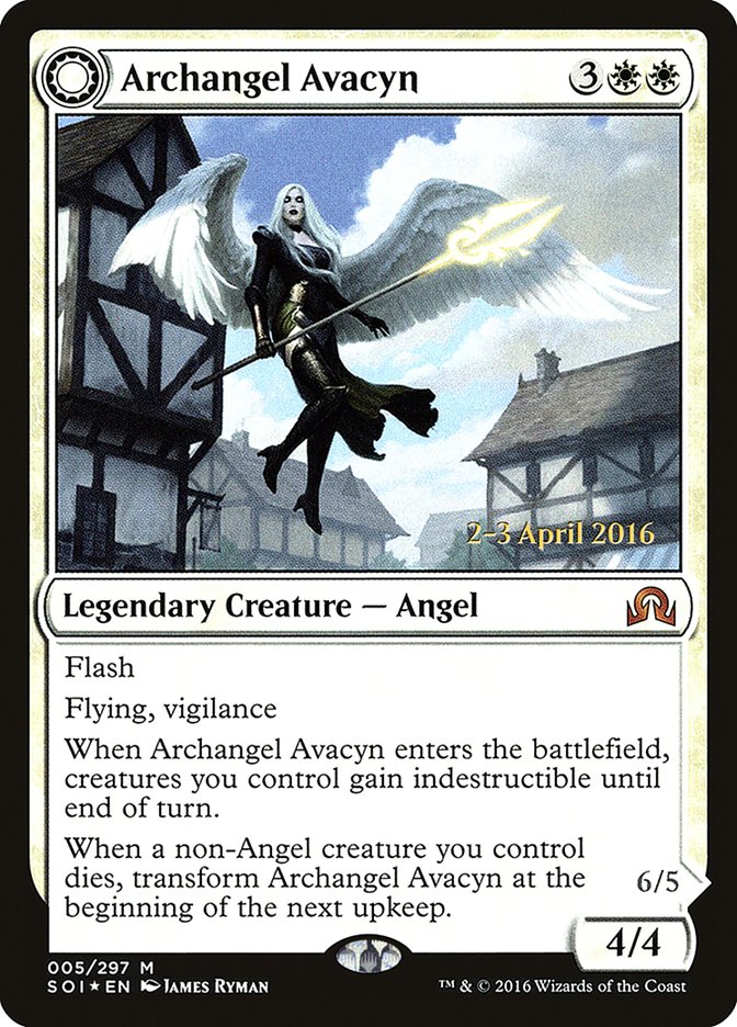 Archangel Avacyn // Avacyn, the Purifier [Shadows over Innistrad Prerelease Promos] | Good Games Modbury