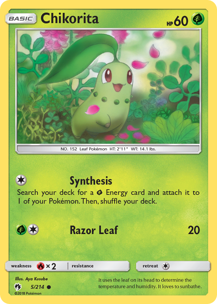 Chikorita (5/214) [Sun & Moon: Lost Thunder] | Good Games Modbury