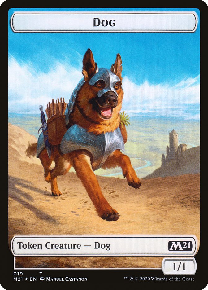 Demon // Dog Double-Sided Token [Core Set 2021 Tokens] | Good Games Modbury