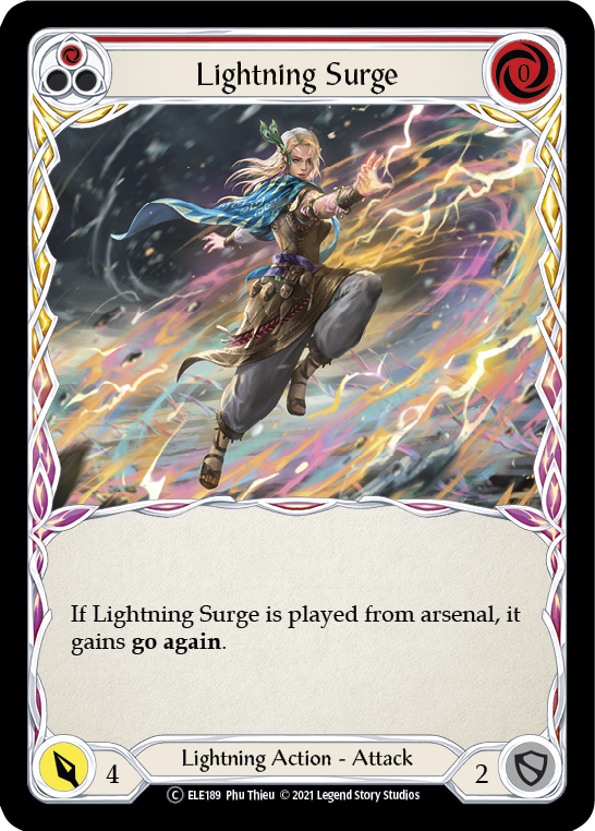 Lightning Surge (Red) [U-ELE189] (Tales of Aria Unlimited)  Unlimited Rainbow Foil | Good Games Modbury