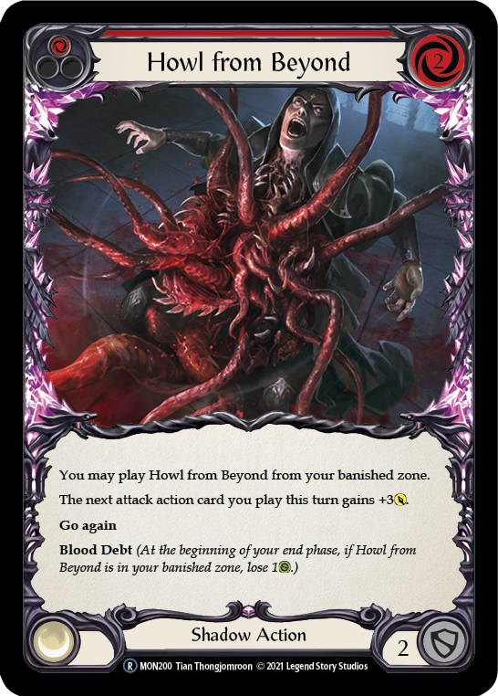 Howl from Beyond (Red) [U-MON200-RF] (Monarch Unlimited)  Unlimited Rainbow Foil | Good Games Modbury