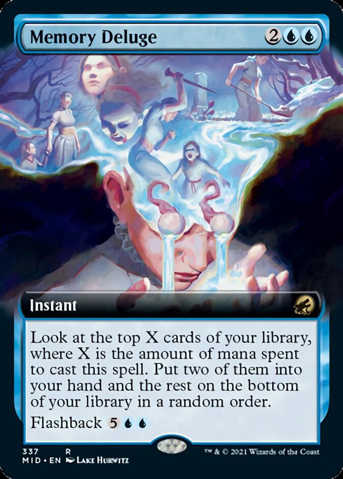 Memory Deluge (Extended Art) [Innistrad: Midnight Hunt] | Good Games Modbury