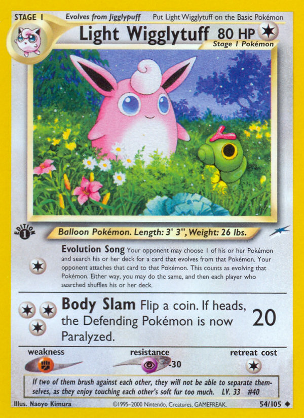 Light Wigglytuff (54/105) [Neo Destiny 1st Edition] | Good Games Modbury