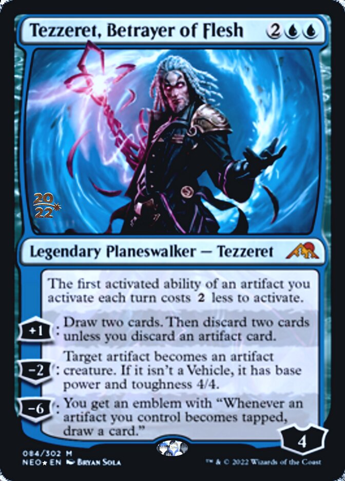 Tezzeret, Betrayer of Flesh [Kamigawa: Neon Dynasty Prerelease Promos] | Good Games Modbury