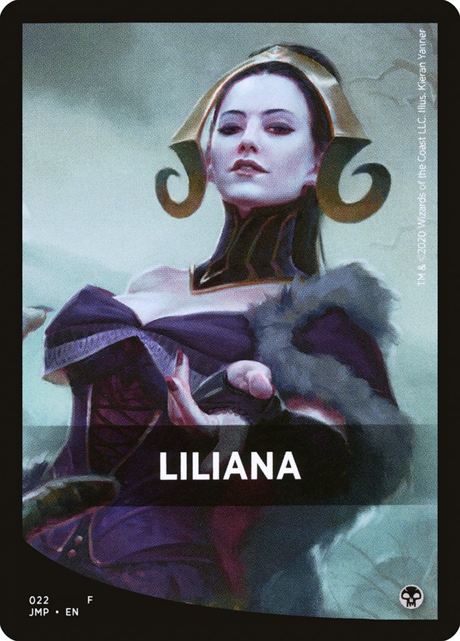Liliana Theme Card [Jumpstart Front Cards] | Good Games Modbury