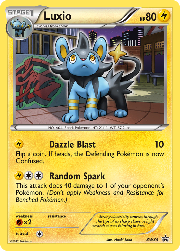 Luxio (BW34) [Black & White: Black Star Promos] | Good Games Modbury