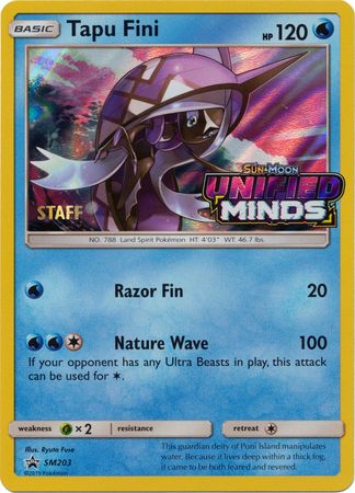 Tapu Fini (SM203) (Staff Prerelease Promo) [Sun & Moon: Black Star Promos] | Good Games Modbury