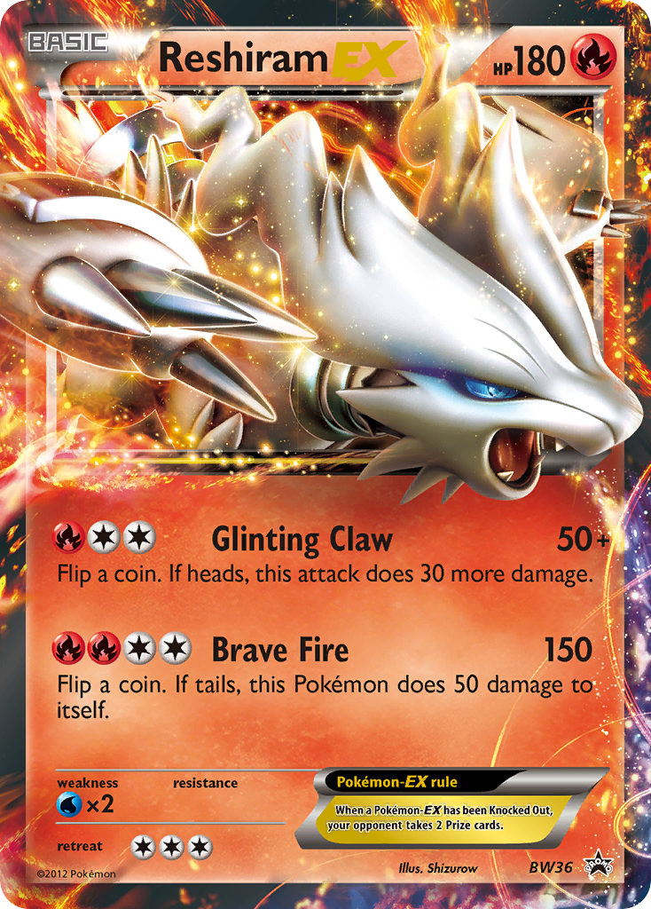 Reshiram EX (BW36) [Black & White: Black Star Promos] | Good Games Modbury