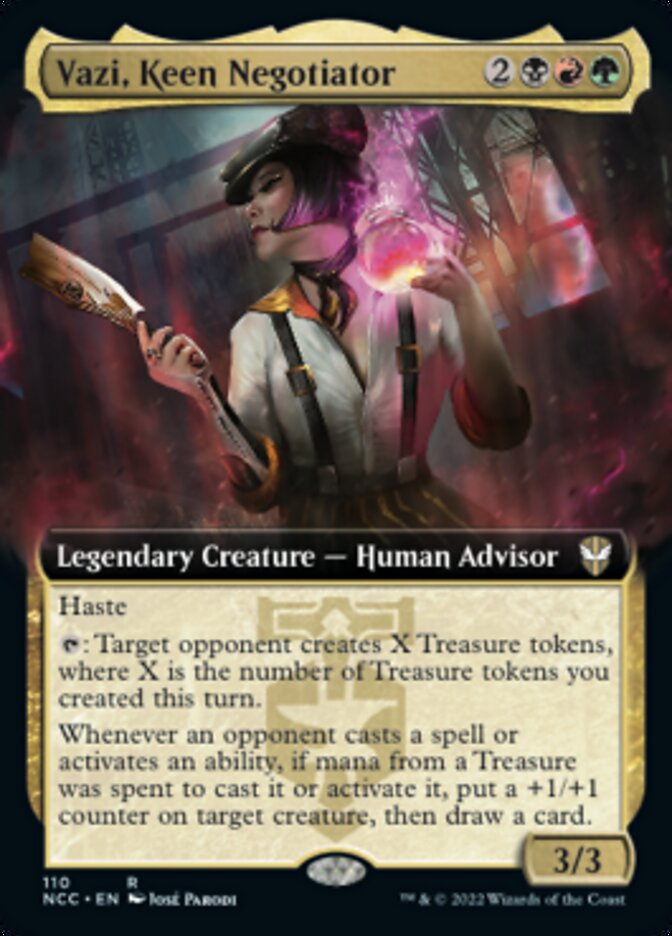 Vazi, Keen Negotiator (Extended Art) [Streets of New Capenna Commander] | Good Games Modbury