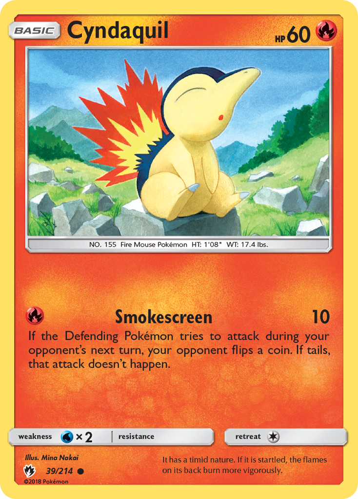 Cyndaquil (39/214) [Sun & Moon: Lost Thunder] | Good Games Modbury