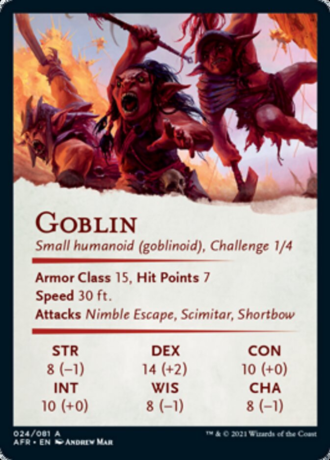 Goblin Art Card (Gold-Stamped Signature) [Dungeons & Dragons: Adventures in the Forgotten Realms Art Series] | Good Games Modbury