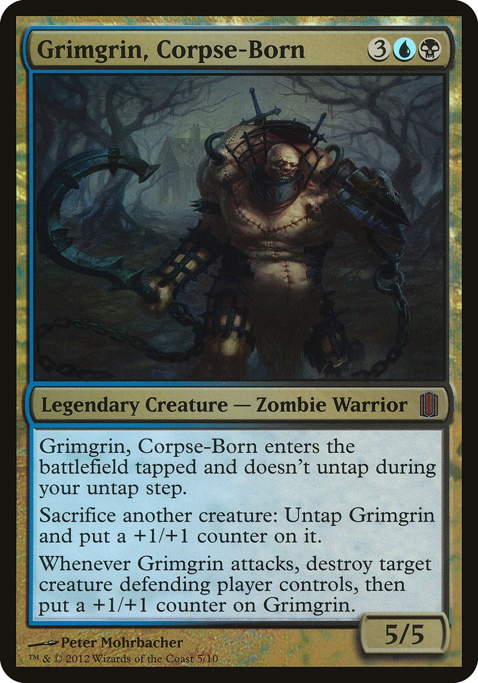 Grimgrin, Corpse-Born (Oversized) [Commander's Arsenal Oversized] | Good Games Modbury