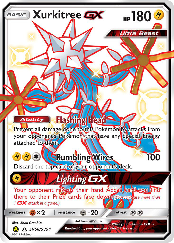 Xurkitree GX (SV58/SV94) [Sun & Moon: Hidden Fates - Shiny Vault] | Good Games Modbury