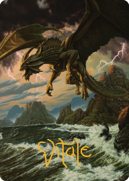 Ancient Bronze Dragon Art Card (03) (Gold-Stamped Signature) [Commander Legends: Battle for Baldur's Gate Art Series] | Good Games Modbury