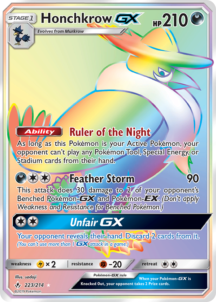 Honchkrow GX (223/214) [Sun & Moon: Unbroken Bonds] | Good Games Modbury