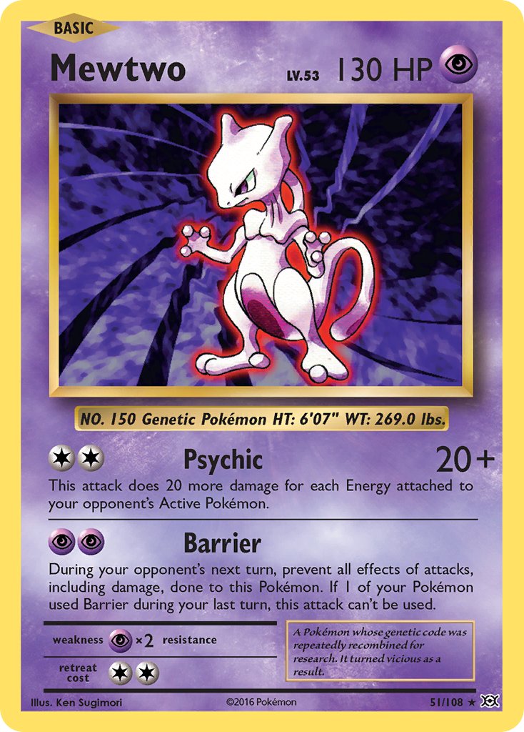 Mewtwo (51/108) (Theme Deck Exclusive) [XY: Evolutions] | Good Games Modbury