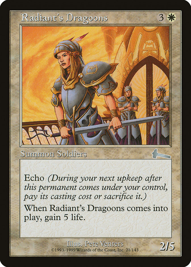 Radiant's Dragoons [Urza's Legacy] | Good Games Modbury